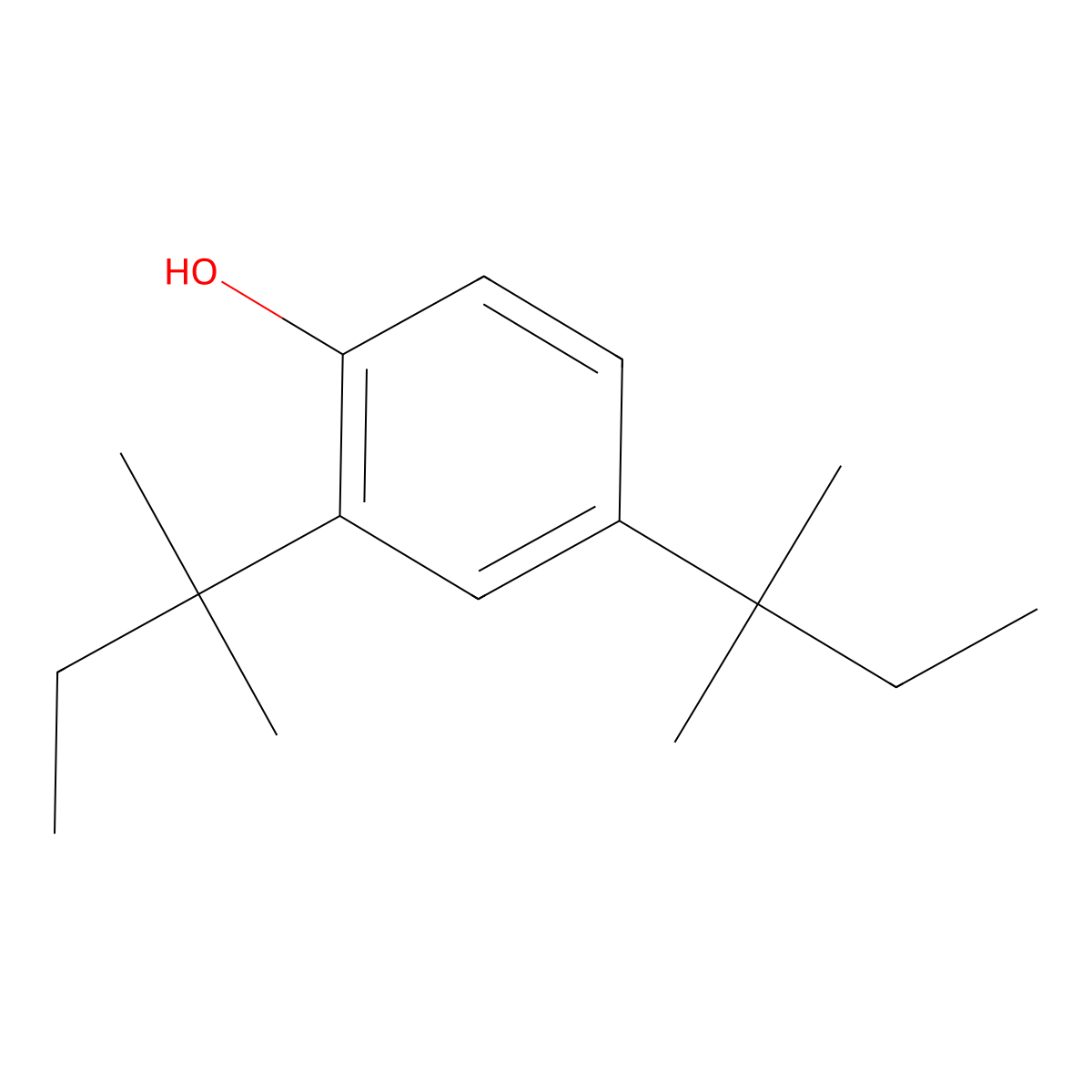 2,4-Di-tert-pentylphenol molecular structure, CAS 120-95-6