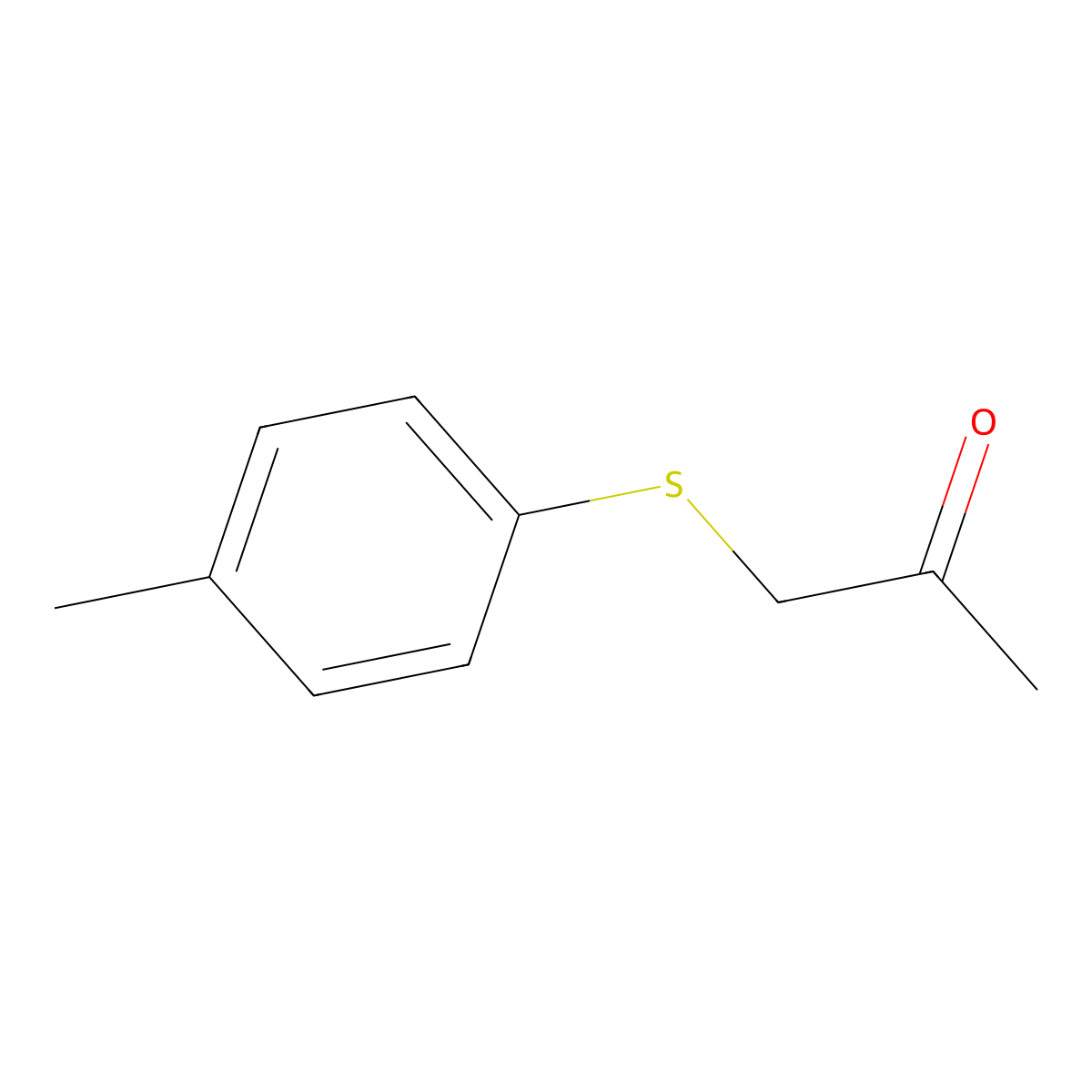 (4-Methylphenylthio)acetone molecular structure, CAS 1200-13-1