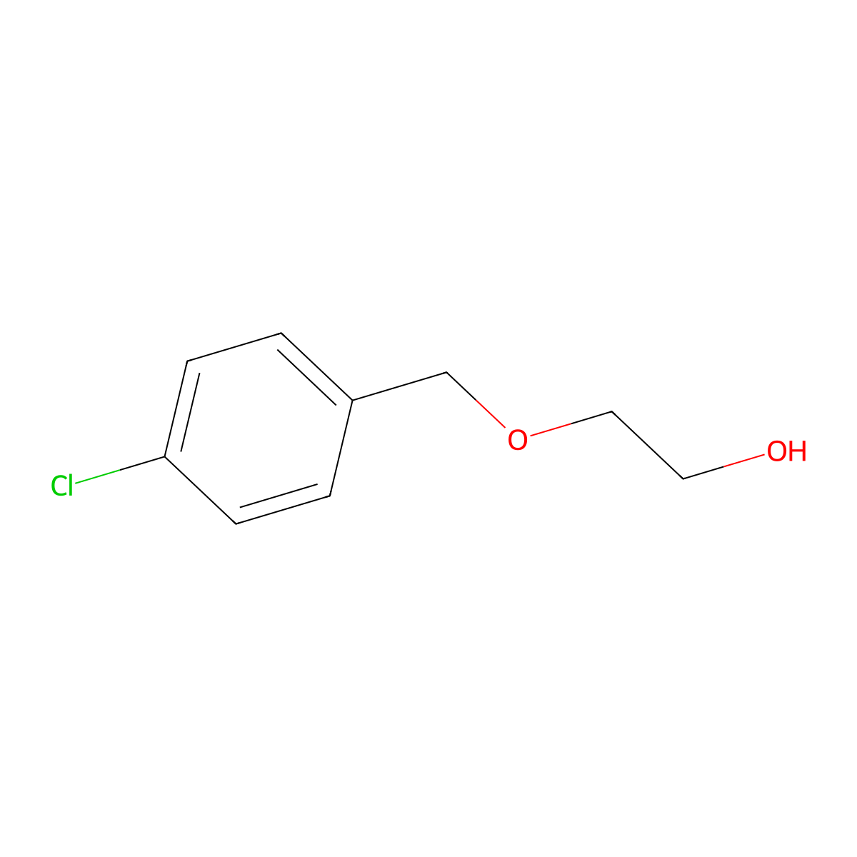 2-[(4-Chlorobenzyl)oxy]-1-ethanol molecular structure, CAS 1200-15-3