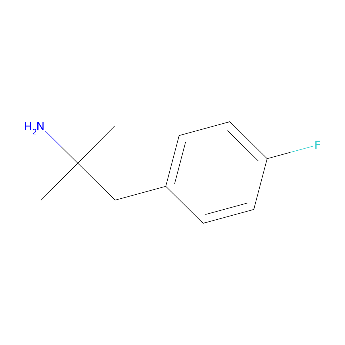 1-(4-Fluorophenyl)-2-methyl-2-aminopropane molecular structure, CAS 1200-27-7