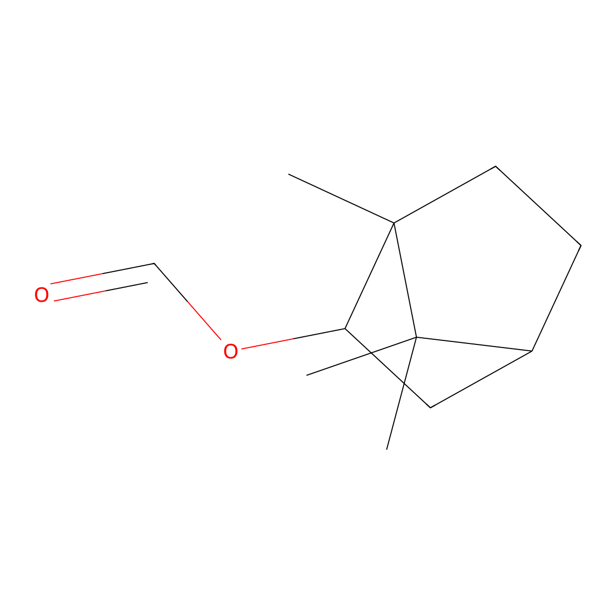 Isobornyl formate molecular structure, CAS 1200-67-5