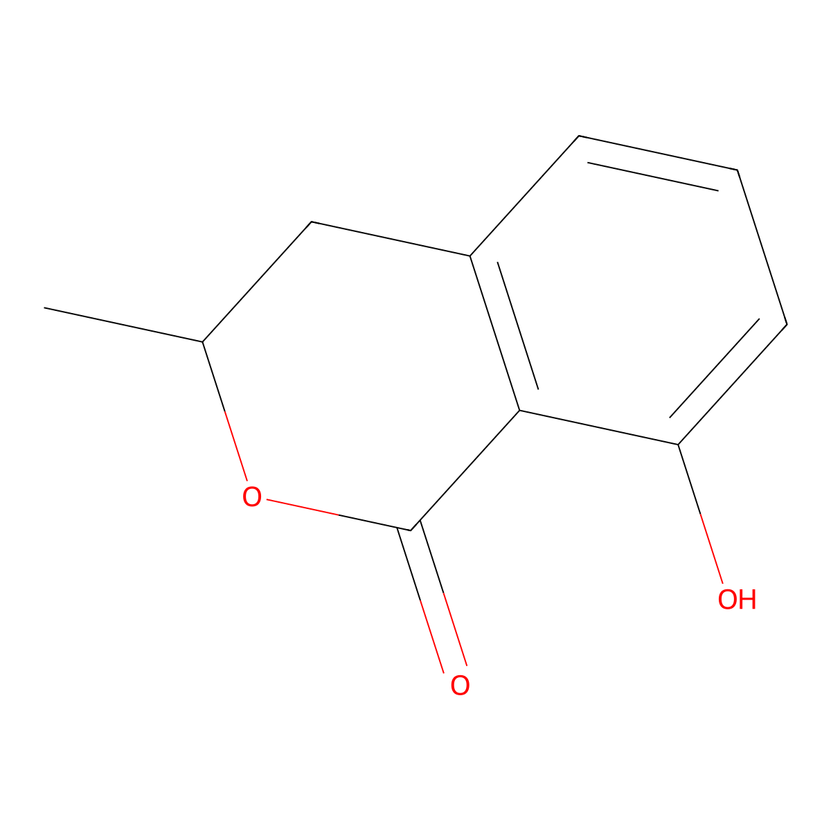 Mellein molecular structure, CAS 1200-93-7