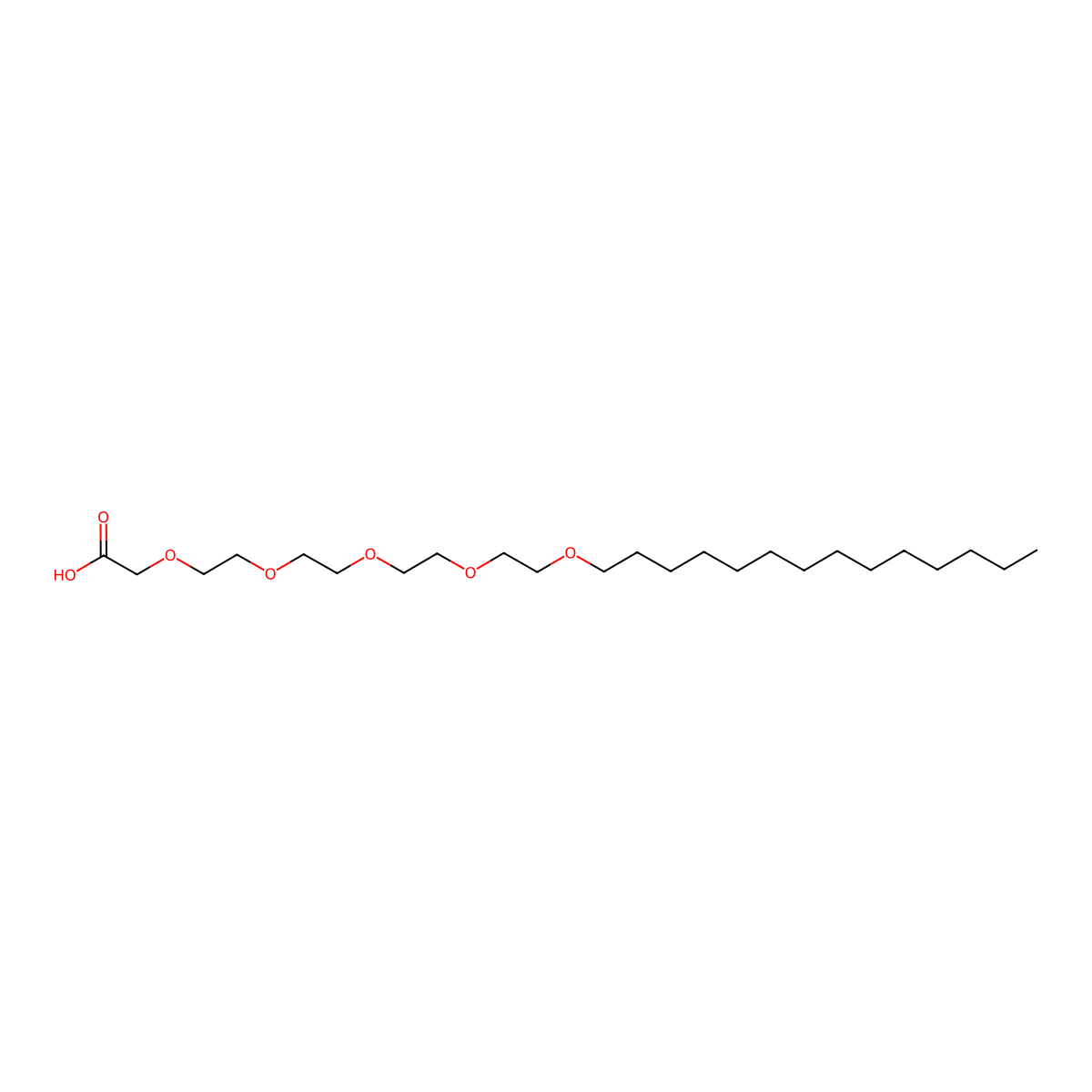 3,6,9,12,15-Pentaoxanonacosan-1-oic acid molecular structure, CAS 120001-52-7