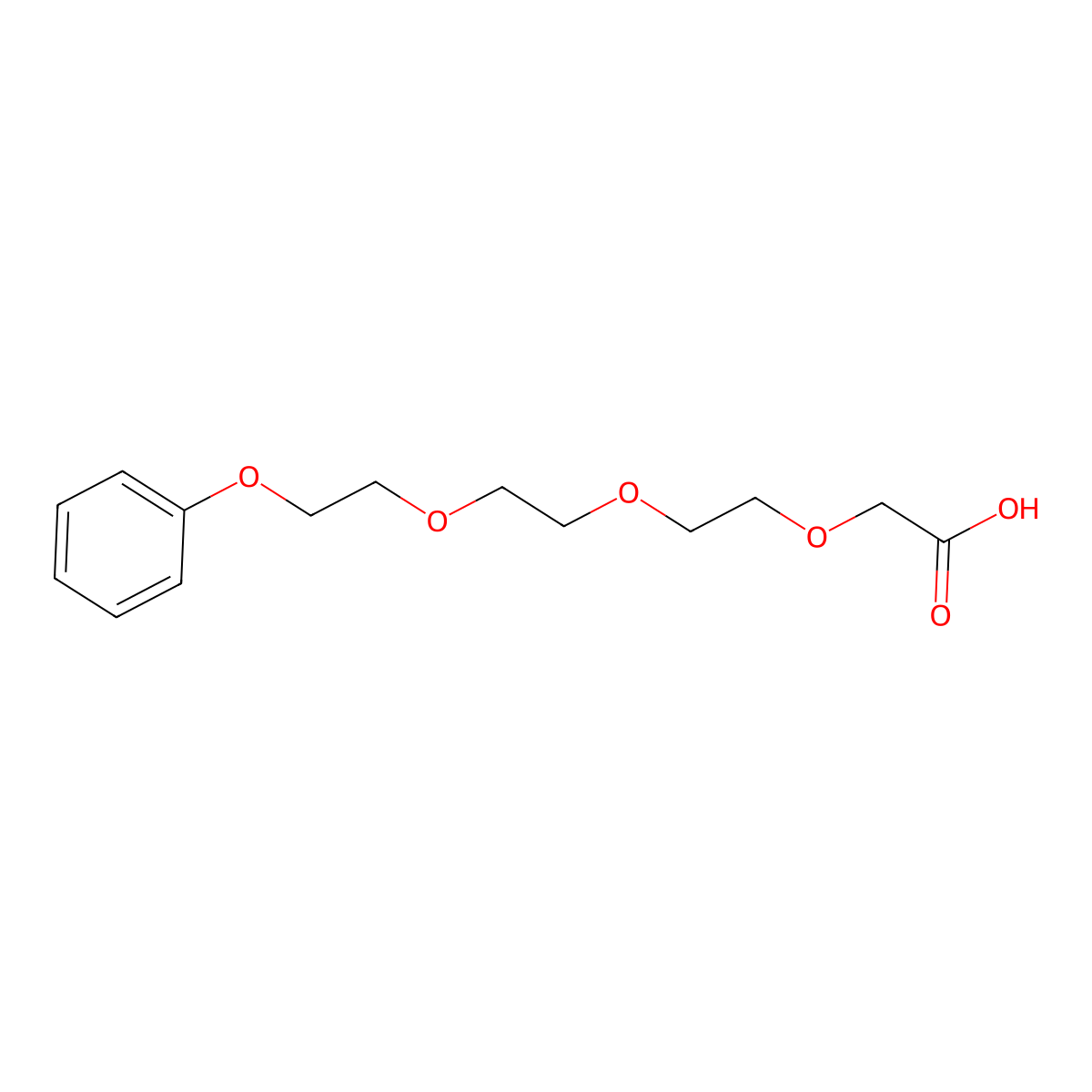 2-{2-[2-(2-Phenoxyethoxy)ethoxy]ethoxy}acetic acid molecular structure, CAS 120001-53-8