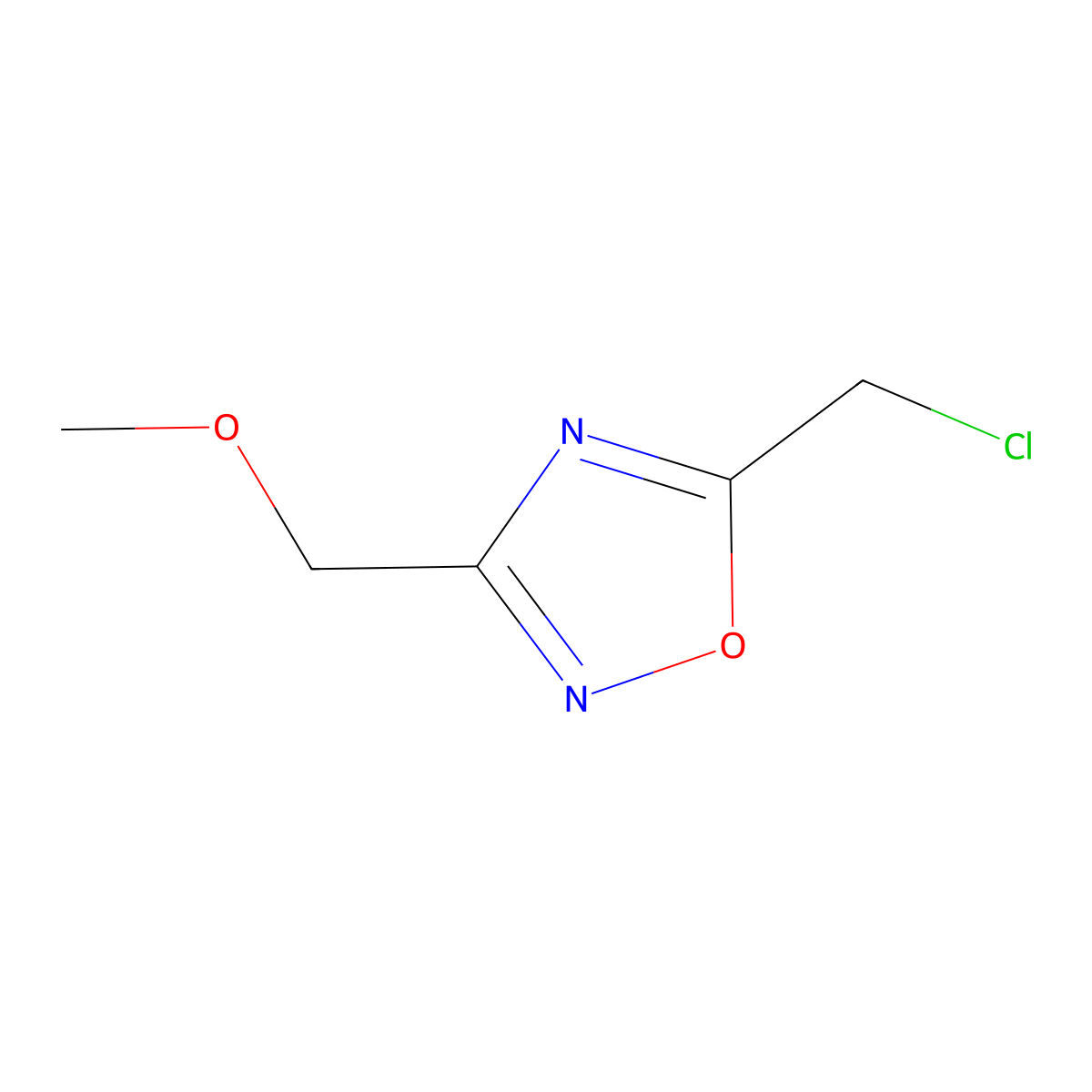 5-(Chloromethyl)-3-(methoxymethyl)-1,2,4-oxadiazole molecular structure, CAS 120003-15-8