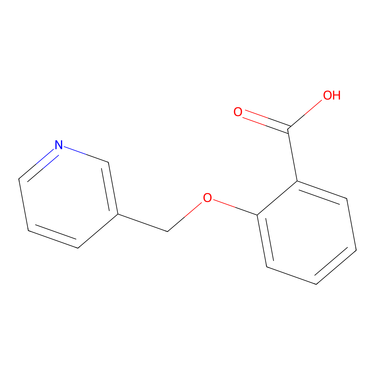 2-(Pyridin-3-ylmethoxy)benzoic acid molecular structure, CAS 120003-59-0