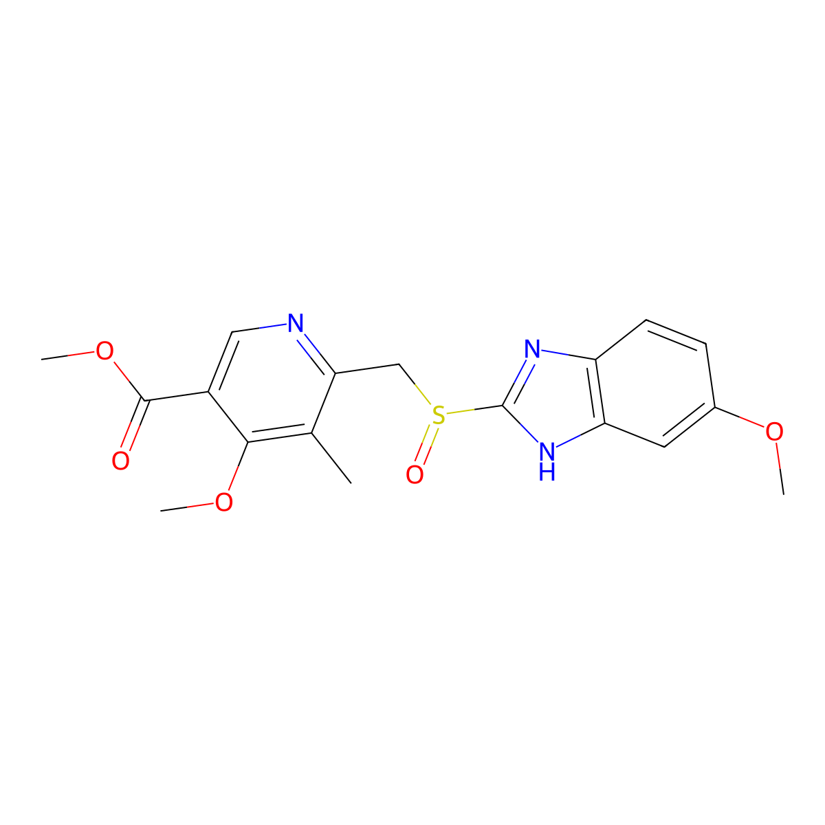 Omeprazole Acid Methyl Ester molecular structure, CAS 120003-83-0