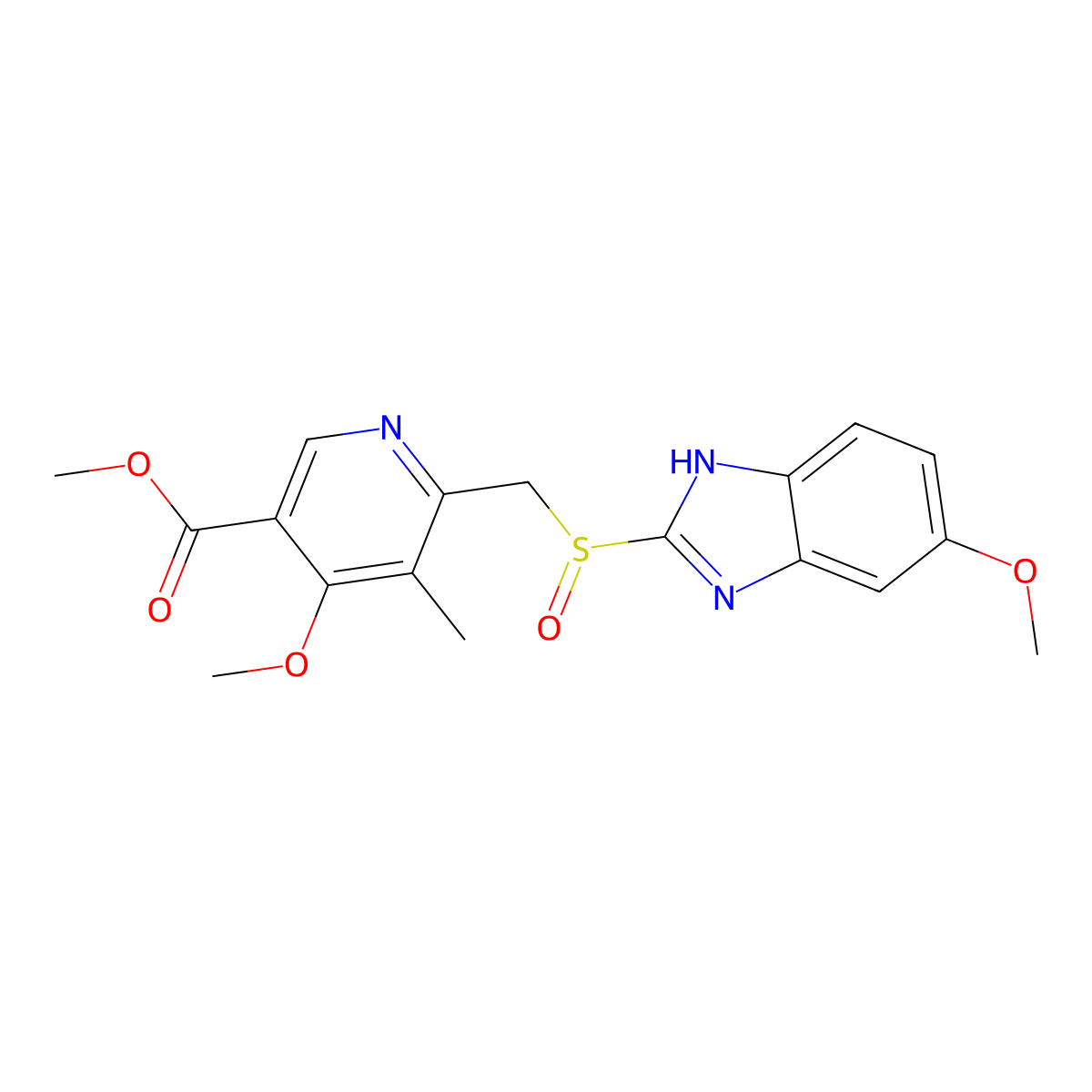 Omeprazole Acid Methyl Ester molecular structure, CAS 120003-83-0