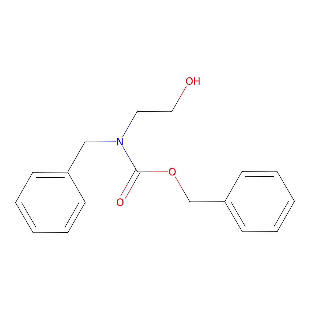 benzyl N-benzyl-N-(2-hydroxyethyl)carbamate molecular structure, CAS 120005-03-0