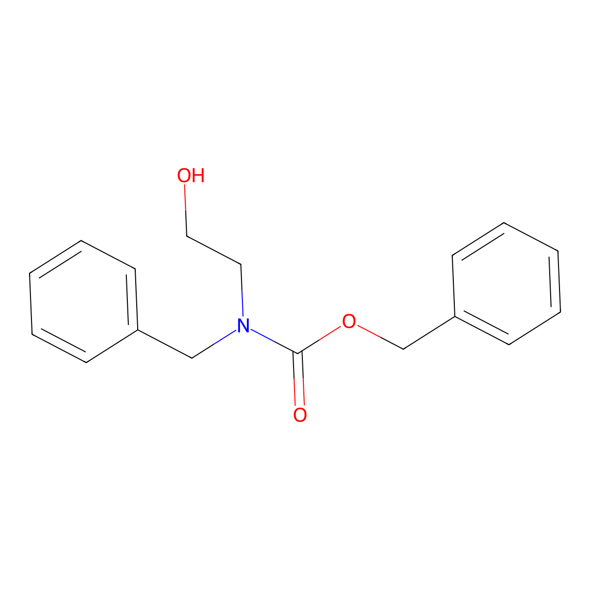 benzyl N-benzyl-N-(2-hydroxyethyl)carbamate molecular structure, CAS 120005-03-0