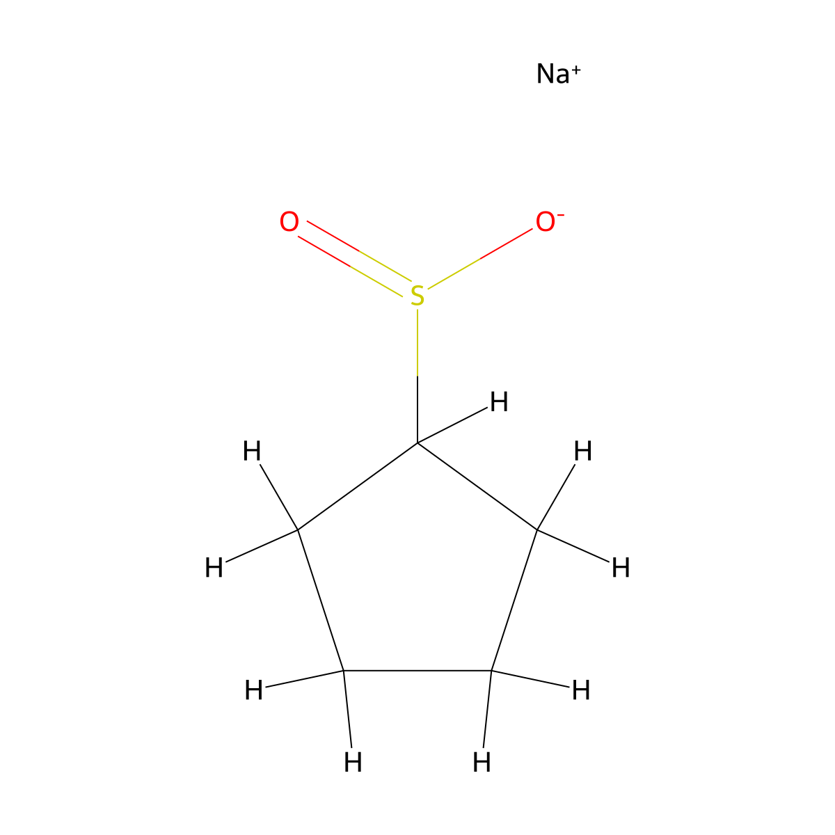 sodium cyclopentanesulfinate molecular structure, CAS 120005-45-0