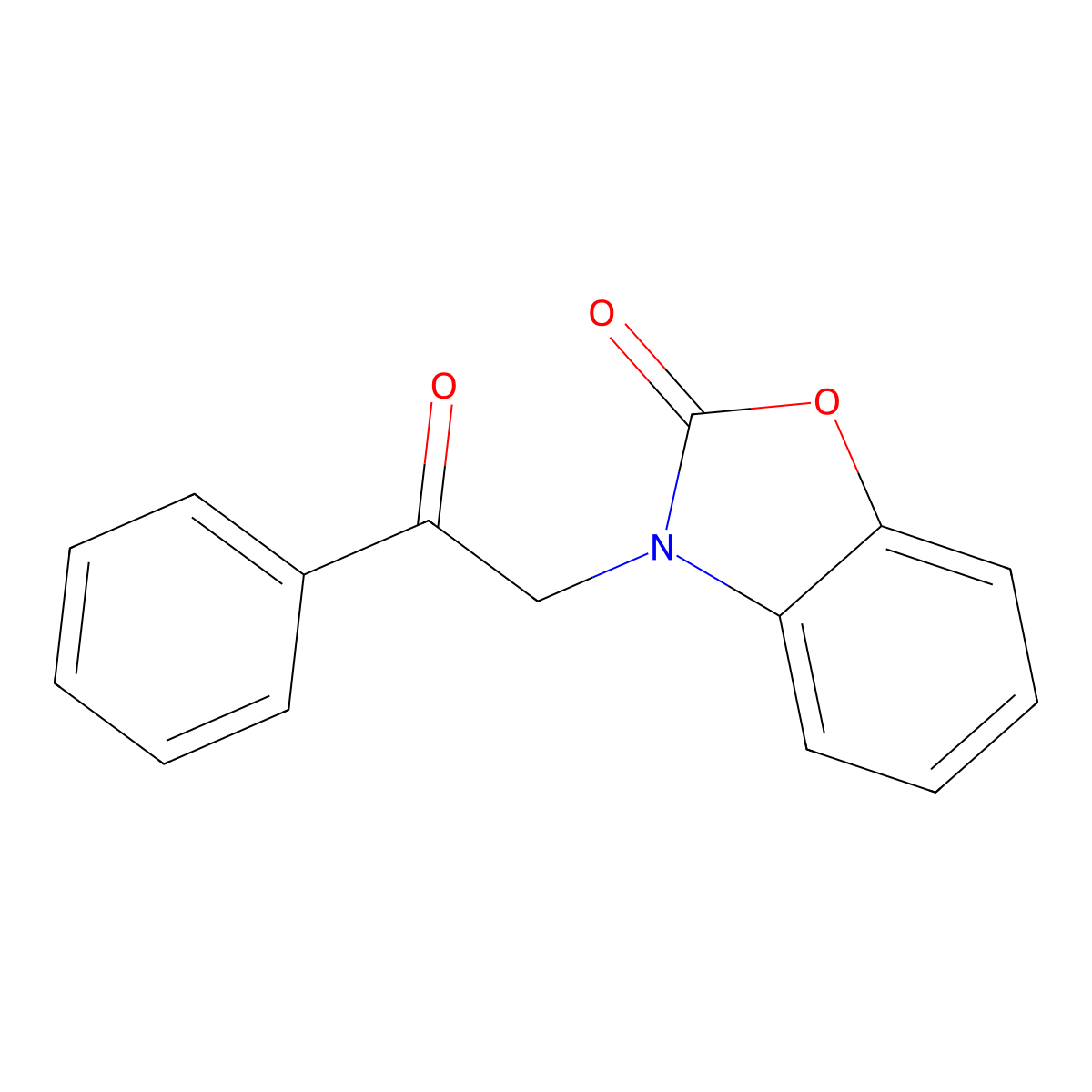 3-(2-oxo-2-phenylethyl)-1,3-benzoxazol-2(3H)-one molecular structure, CAS 120007-45-6