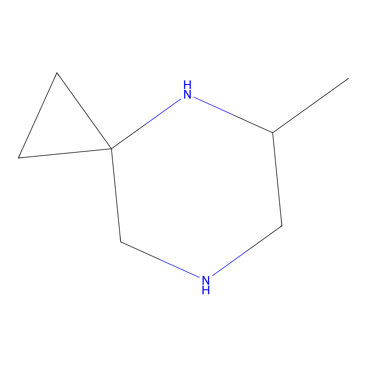 (R)-5-Methyl-4,7-diazaspiro[2.5]octane molecular structure, CAS 1200114-04-0