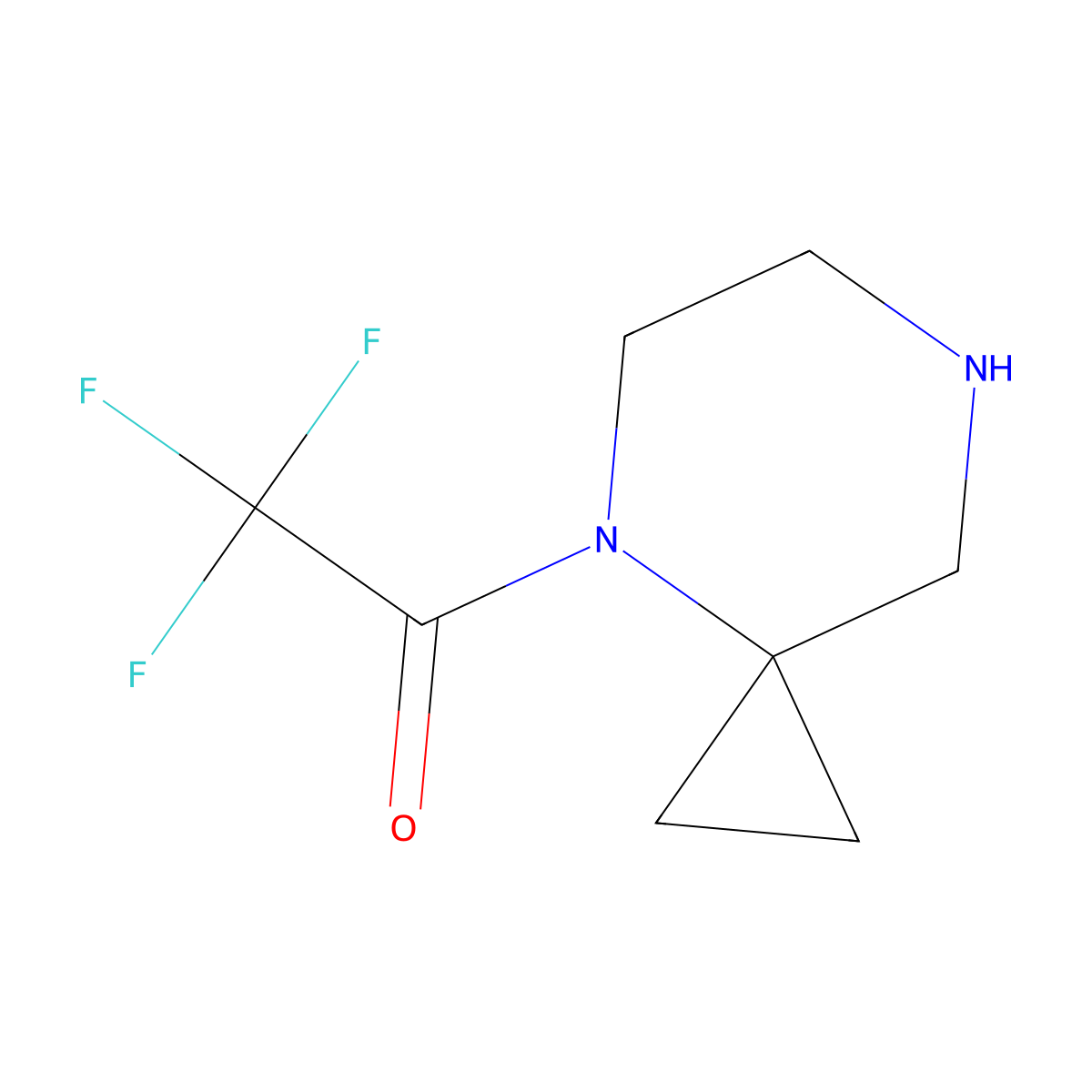 1-{4,7-Diazaspiro[2.5]octan-4-yl}-2,2,2-trifluoroethan-1-one molecular structure, CAS 1200114-08-4