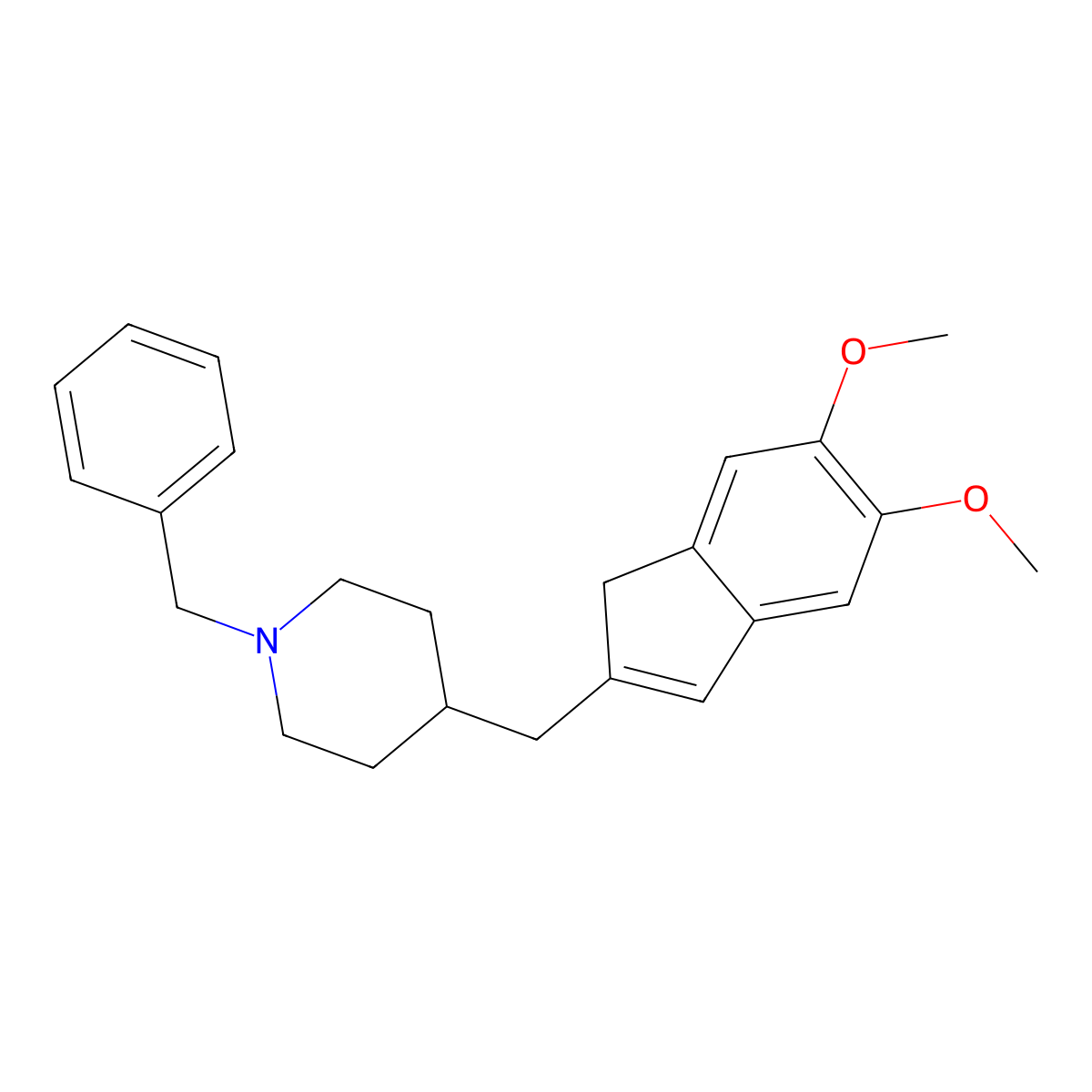 Dehydrodeoxy donepezil molecular structure, CAS 120013-45-8