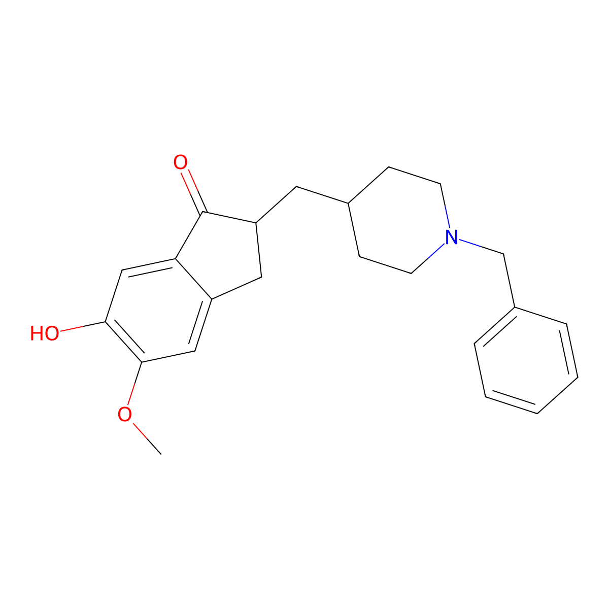 6-O-Desmethyldonepezil molecular structure, CAS 120013-56-1