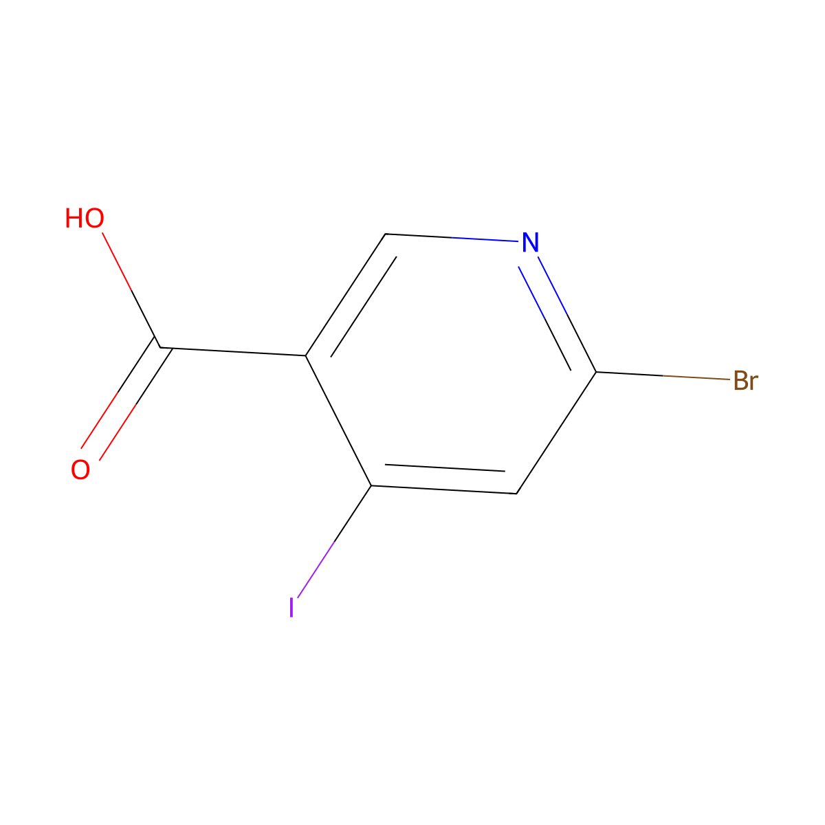 6-Bromo-4-iodonicotinic acid molecular structure, CAS 1200130-82-0