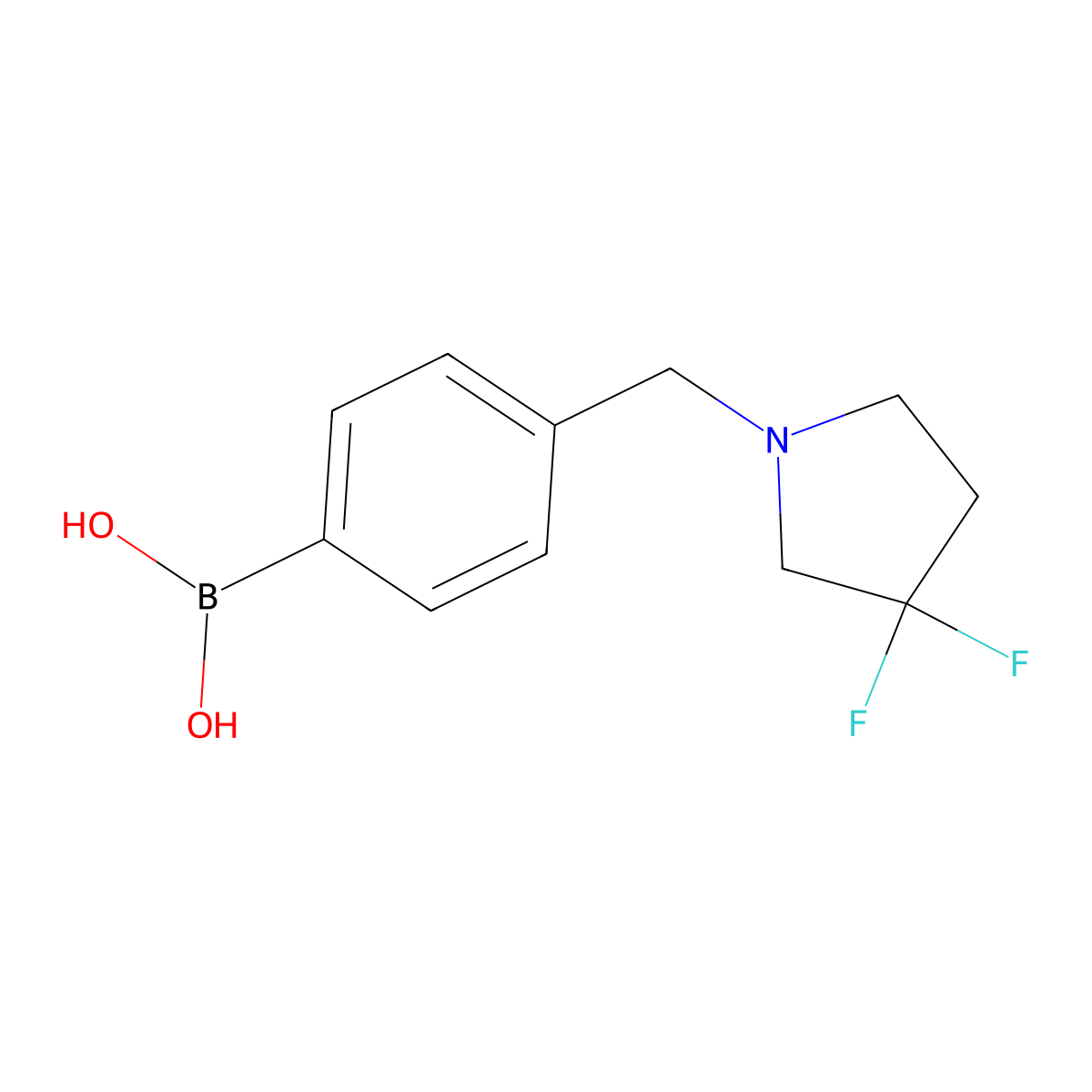 4-((3,3-Difluoropyrrolidin-1-yl)methyl)phenylboronic acid molecular structure, CAS 1200131-33-4
