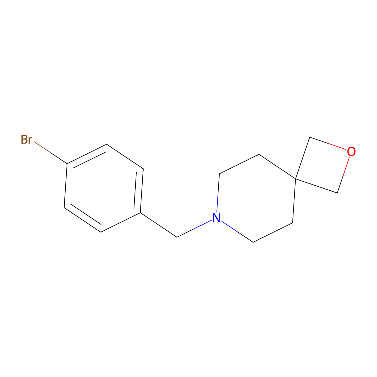 7-(4-Bromobenzyl)-2-oxa-7-azaspiro[3.5]nonane molecular structure, CAS 1200131-53-8