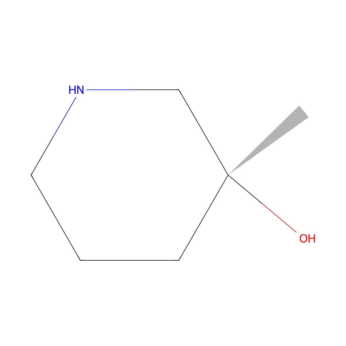(3S)-3-Methylpiperidin-3-ol molecular structure, CAS 1200132-32-6