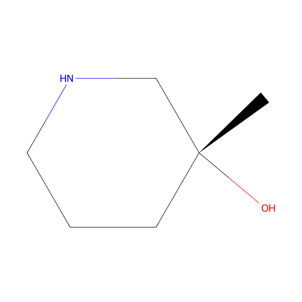 (3R)-3-Methylpiperidin-3-ol molecular structure, CAS 1200132-33-7