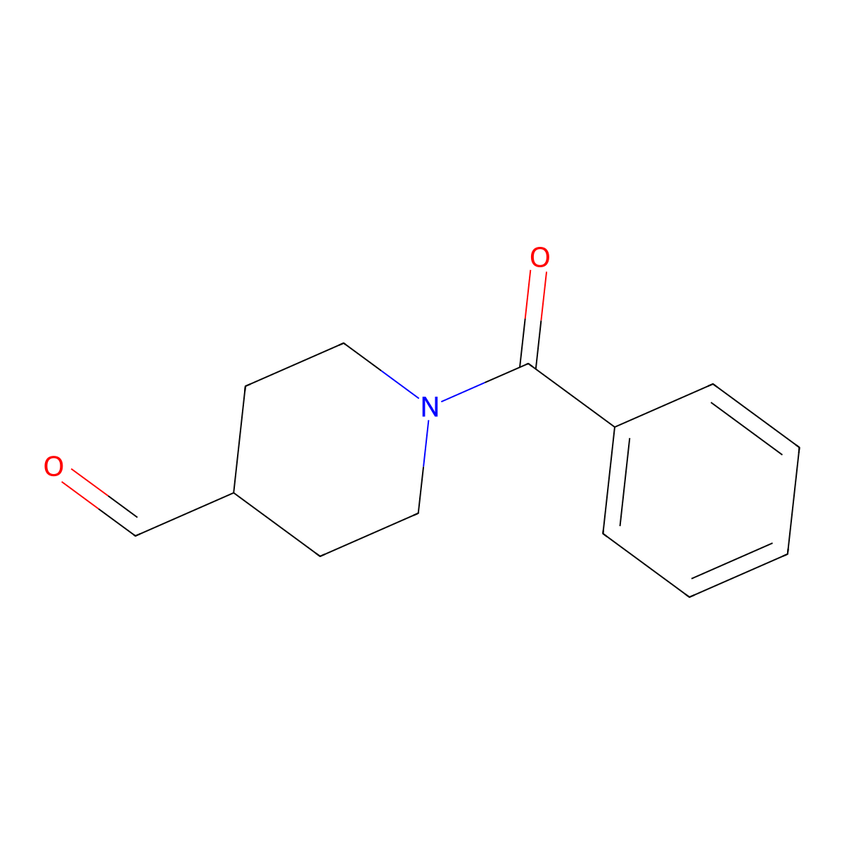 1-Benzoylpiperidine-4-carbaldehyde molecular structure, CAS 120014-29-1