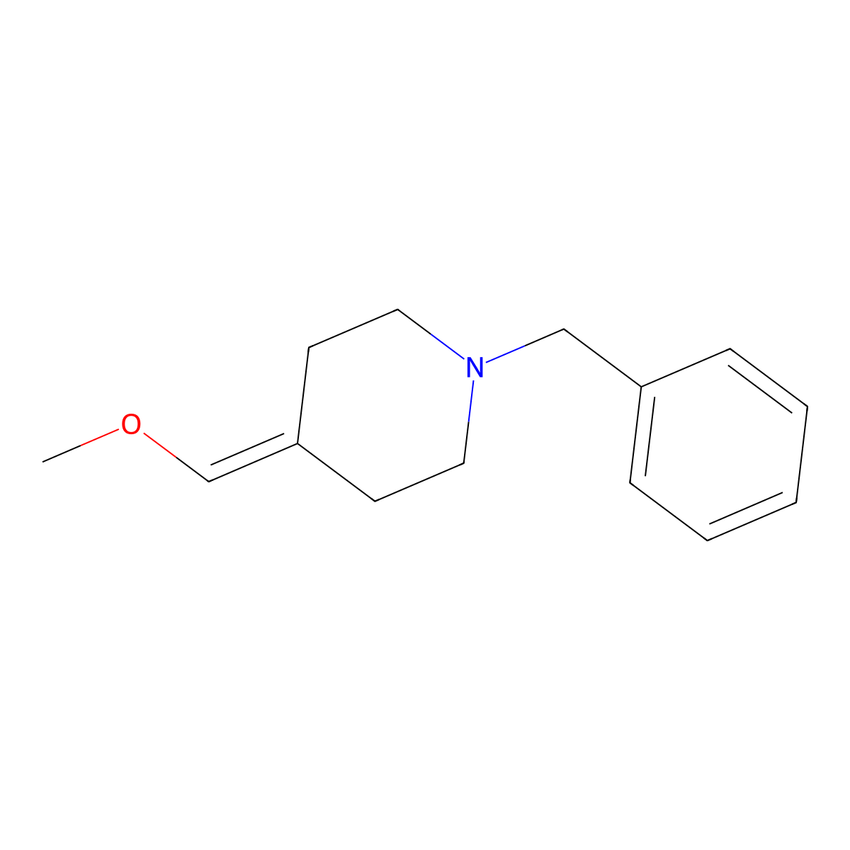 1-Benzyl-4-(methoxymethylene)piperidine molecular structure, CAS 120014-33-7