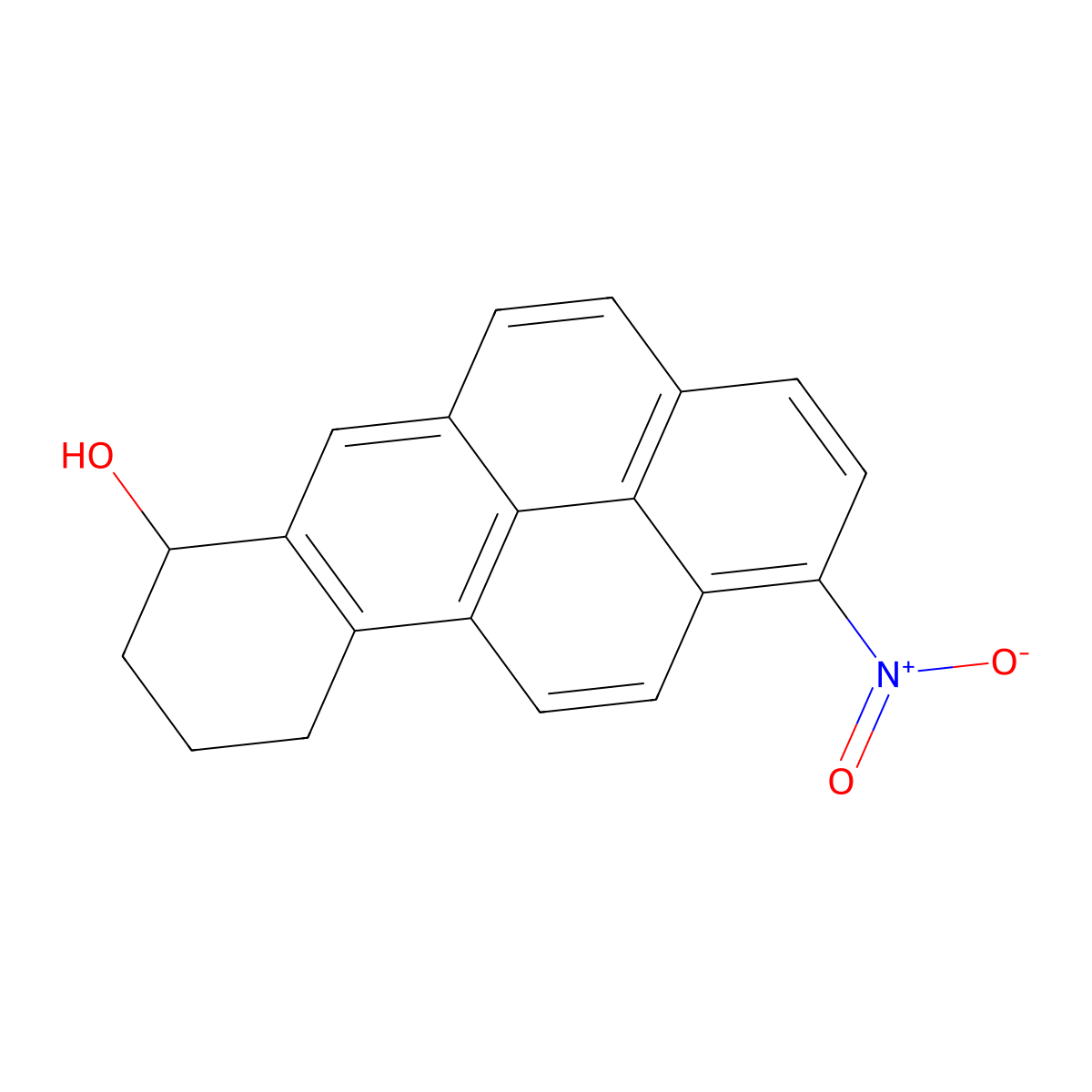 1-Nitro-7,8,9,10-tetrahydrobenzo[a]pyren-7-ol molecular structure, CAS 120014-85-9