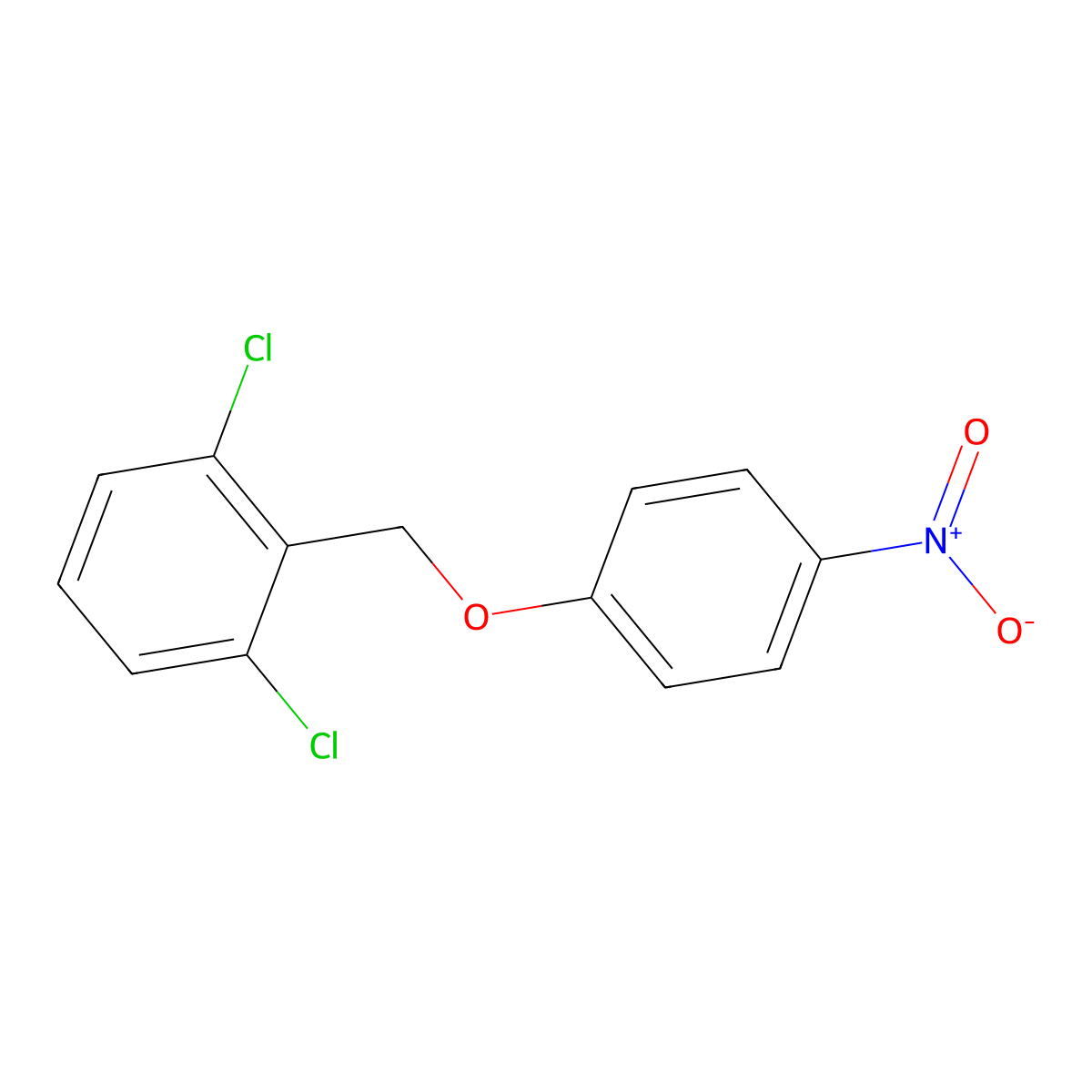 Benzene, 1,3-dichloro-2-[(4-nitrophenoxy)methyl]- molecular structure, CAS 120015-26-1
