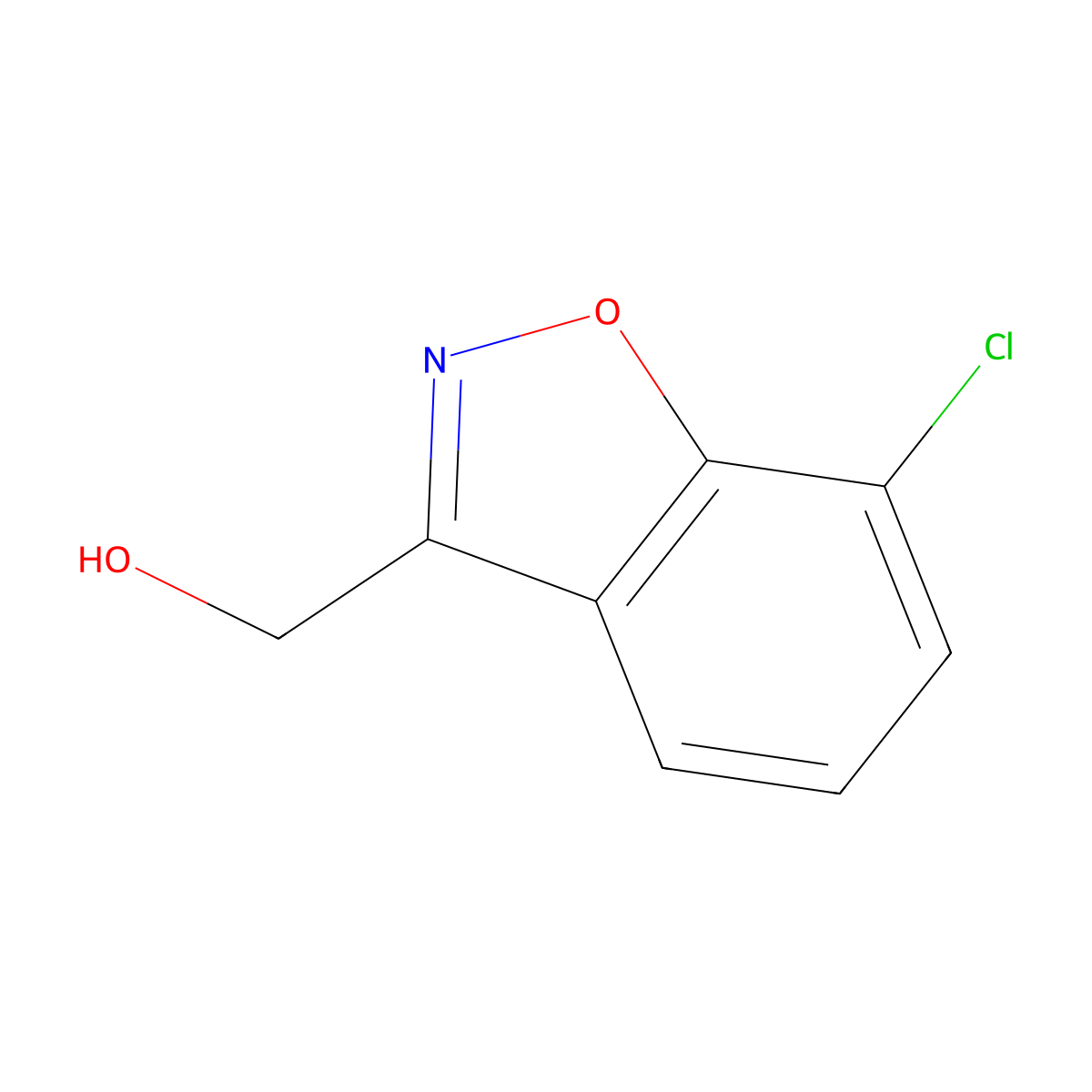 (7-Chloro-1,2-benzoxazol-3-yl)methanol molecular structure, CAS 1200219-12-0