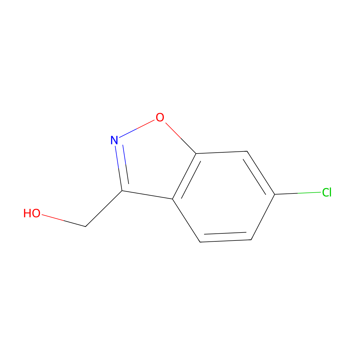 (6-Chlorobenzo[d]isoxazol-3-yl)methanol molecular structure, CAS 1200219-14-2