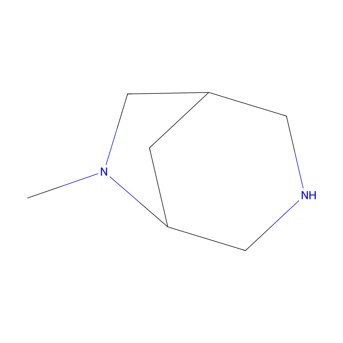 6-Methyl-3,6-diazabicyclo[3.2.1]octane molecular structure, CAS 120028-71-9
