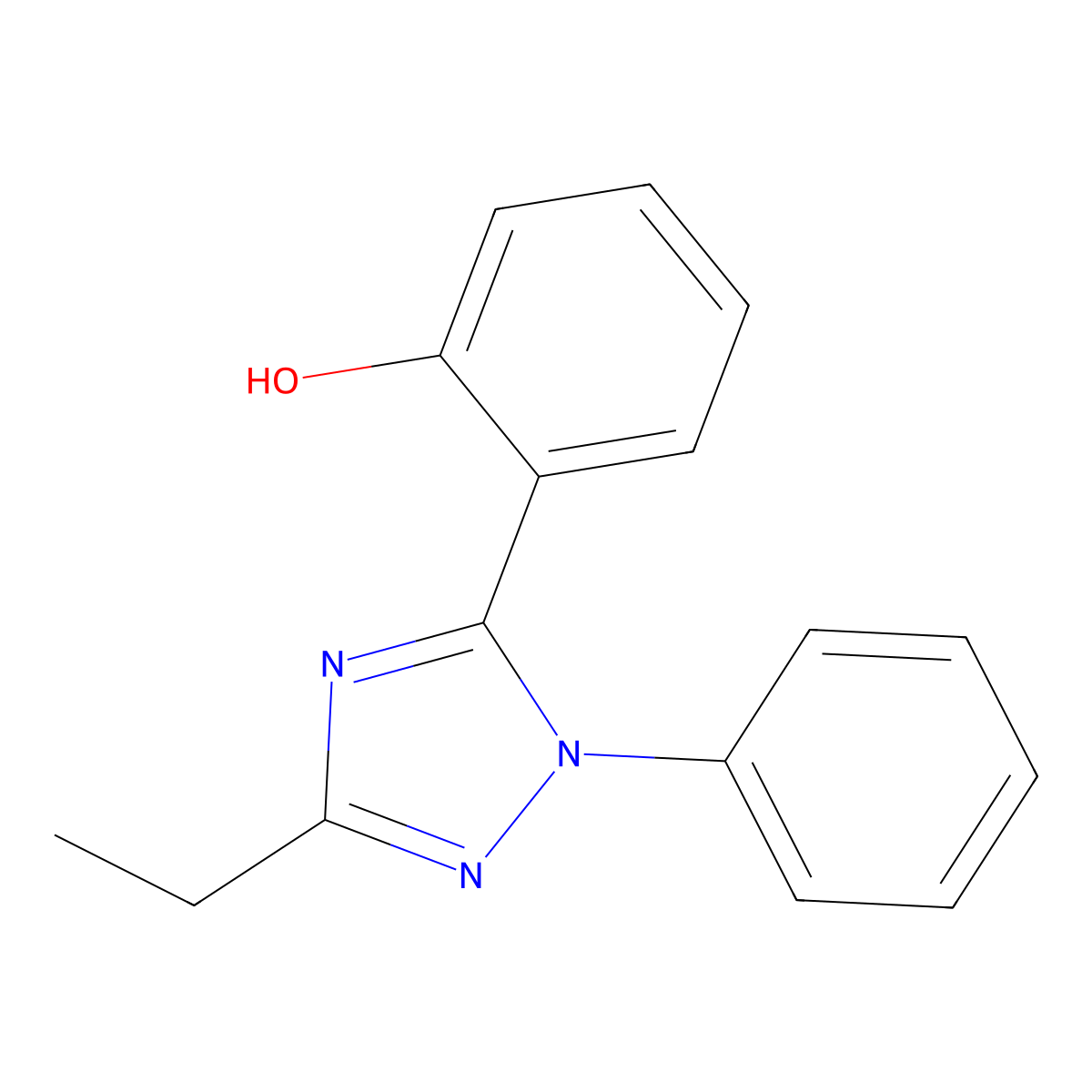 2-(3-ethyl-1-phenyl-1H-1,2,4-triazol-5-yl)phenol molecular structure, CAS 120029-39-2