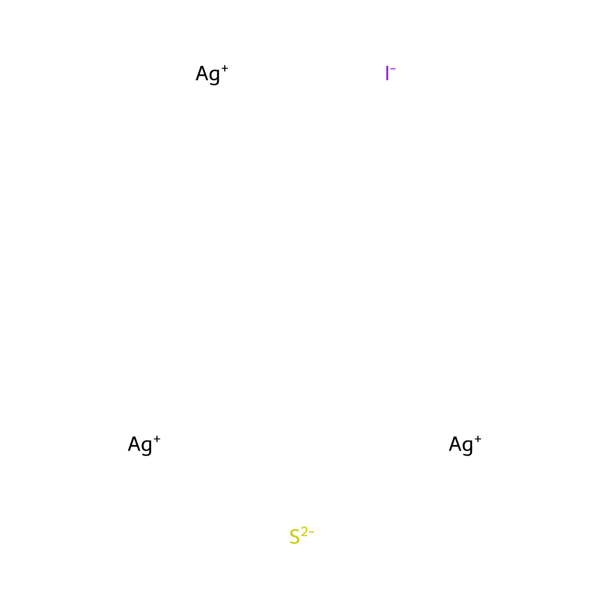 Silver iodide sulfide (Ag3IS) molecular structure, CAS 12003-00-8