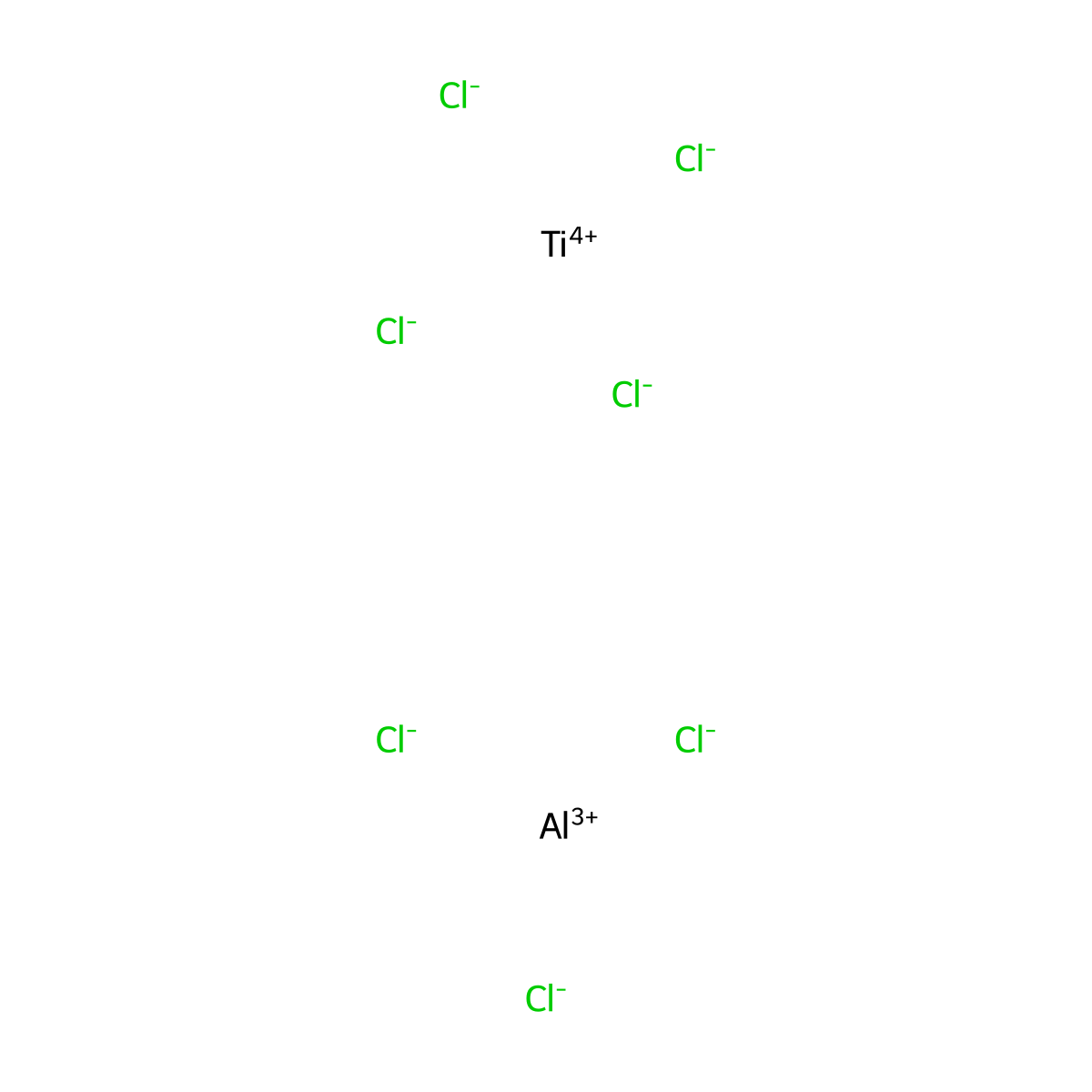 Aluminium trititanium dodecachloride molecular structure, CAS 12003-13-3