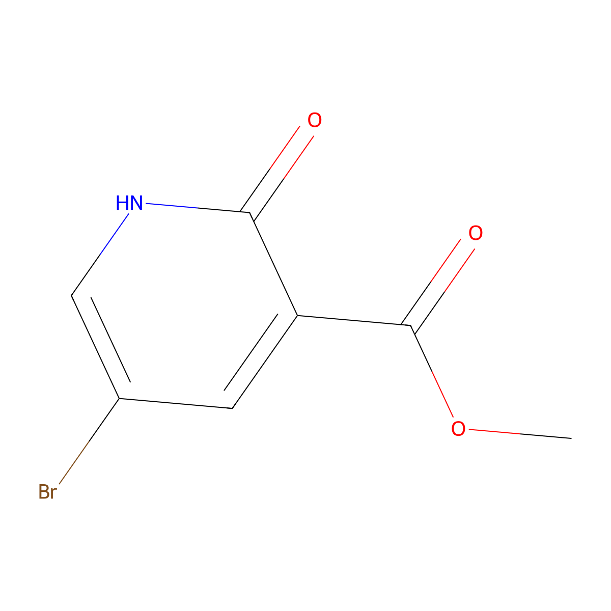 Methyl 5-bromo-2-oxo-1,2-dihydropyridine-3-carboxylate molecular structure, CAS 120034-05-1