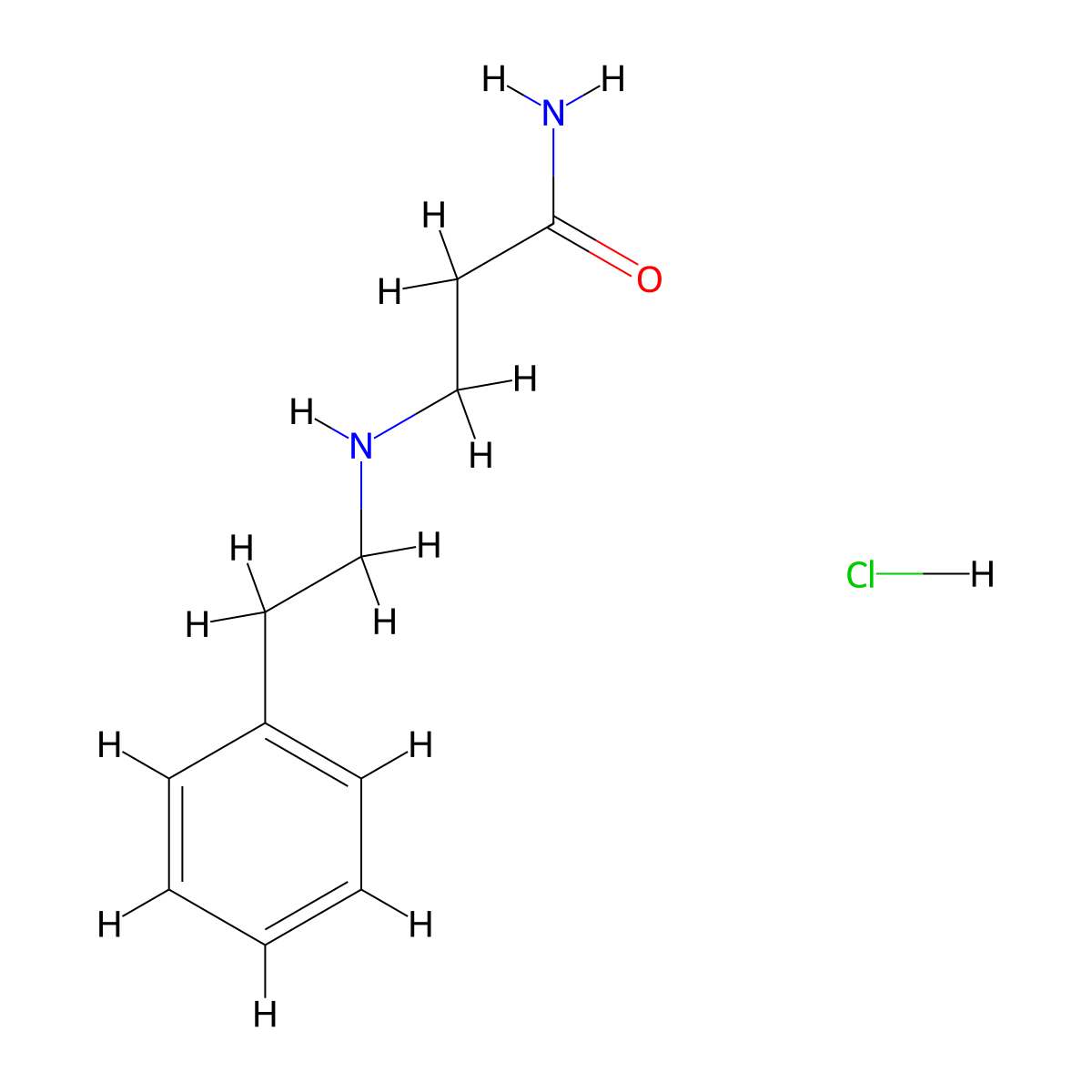 3-(Phenethylamino)propanamide hydrochloride molecular structure, CAS 120034-99-3