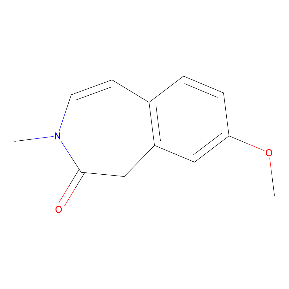 8-methoxy-3-methyl-2,3-dihydro-1H-3-benzazepin-2-one molecular structure, CAS 120039-18-1