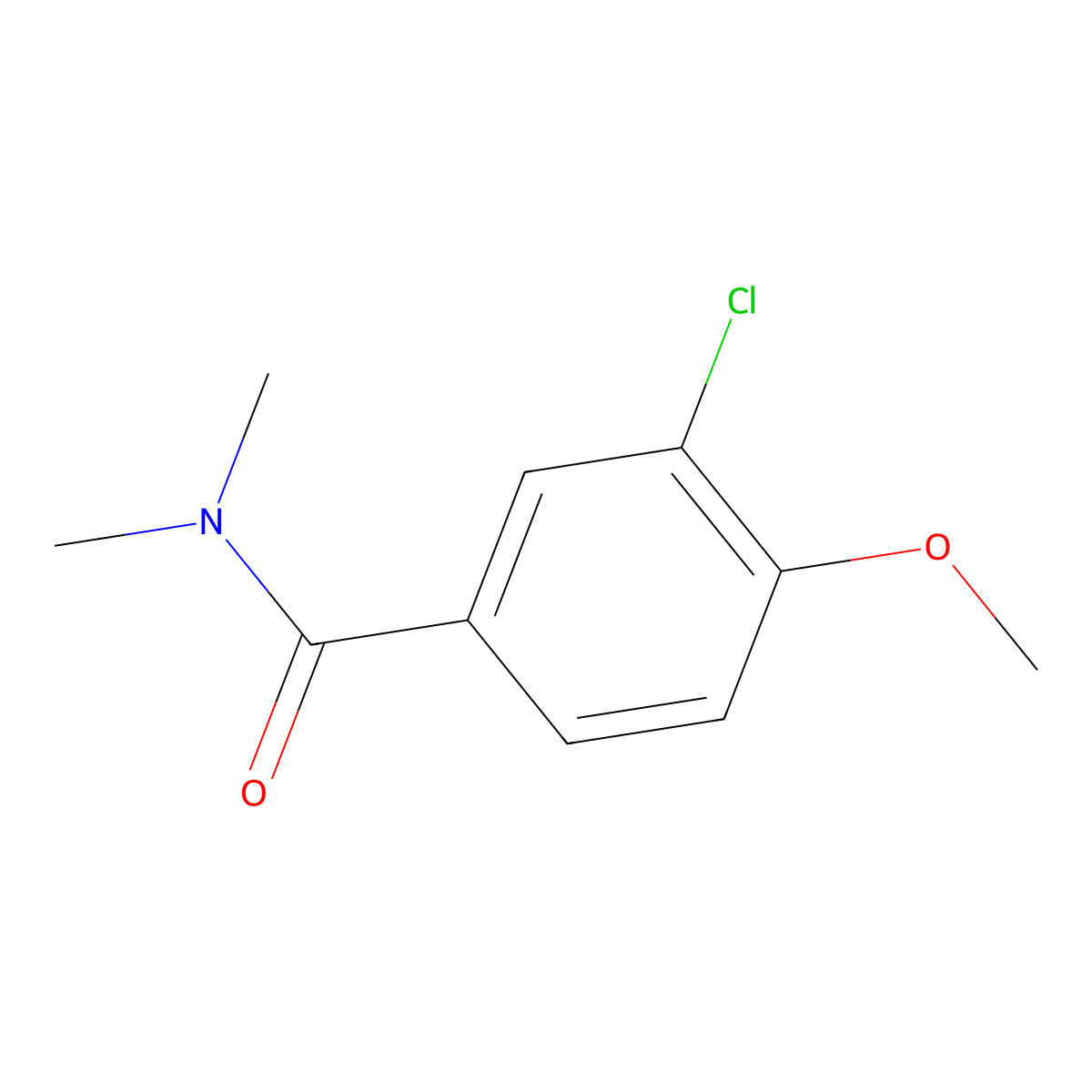 3-chloro-4-methoxy-N,N-dimethylbenzamide molecular structure, CAS 120039-74-9