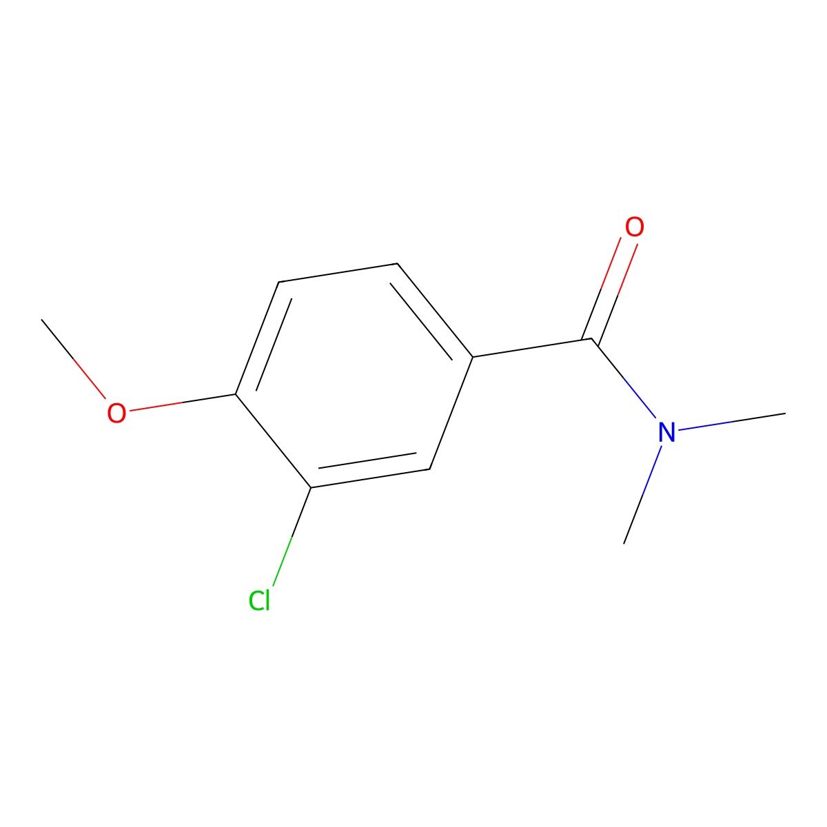 3-chloro-4-methoxy-N,N-dimethylbenzamide molecular structure, CAS 120039-74-9
