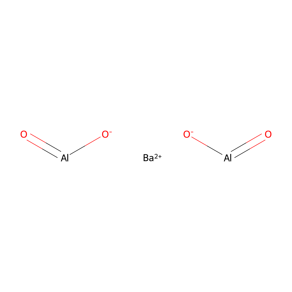 Aluminate (AlO33-), barium (2:3) molecular structure, CAS 12004-05-6