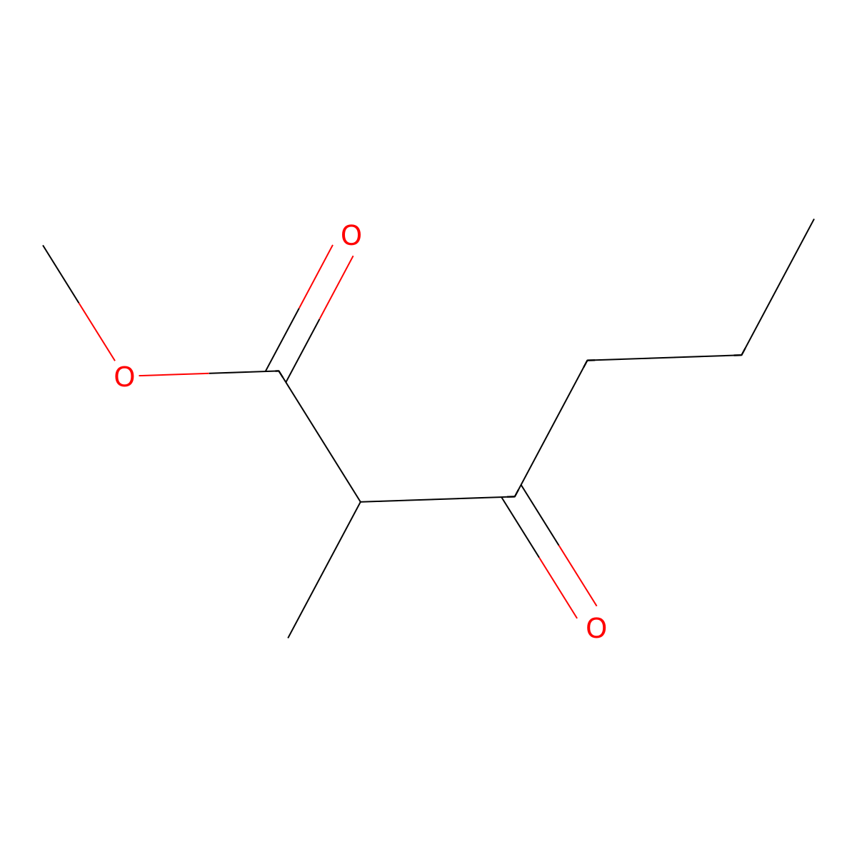 Methyl 2-methyl-3-oxohexanoate molecular structure, CAS 120040-67-7