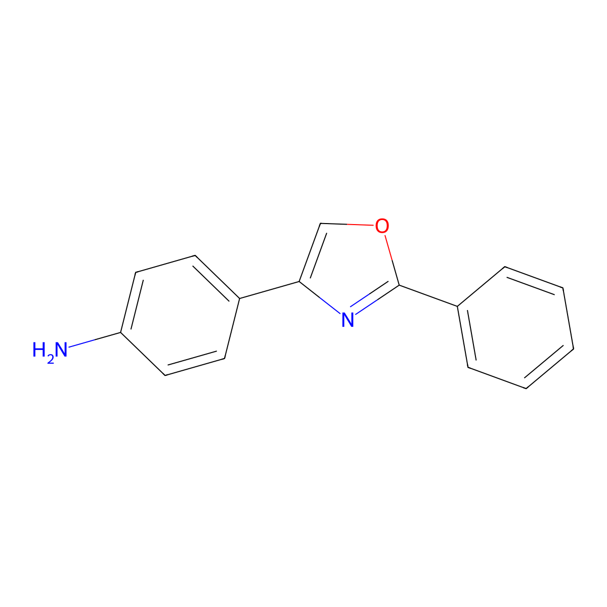 4-(2-Phenyloxazol-4-yl)benzenamine molecular structure, CAS 1200404-25-6