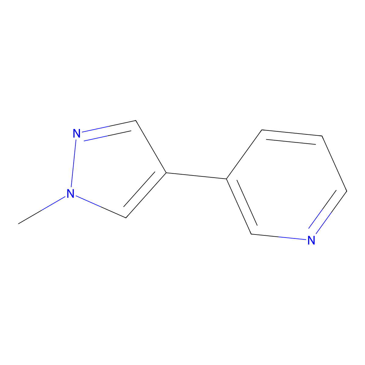 3-(1-Methyl-1H-pyrazol-4-yl)pyridine molecular structure, CAS 1200405-85-1