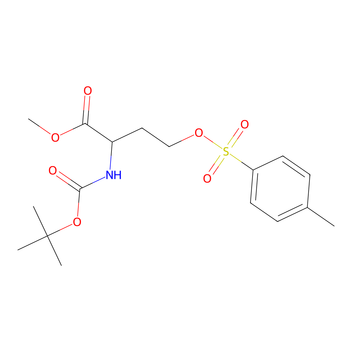 Methyl N-(tert-butoxycarbonyl)-O-(4-methylbenzene-1-sulfonyl)homoserinate molecular structure, CAS 120042-10-6