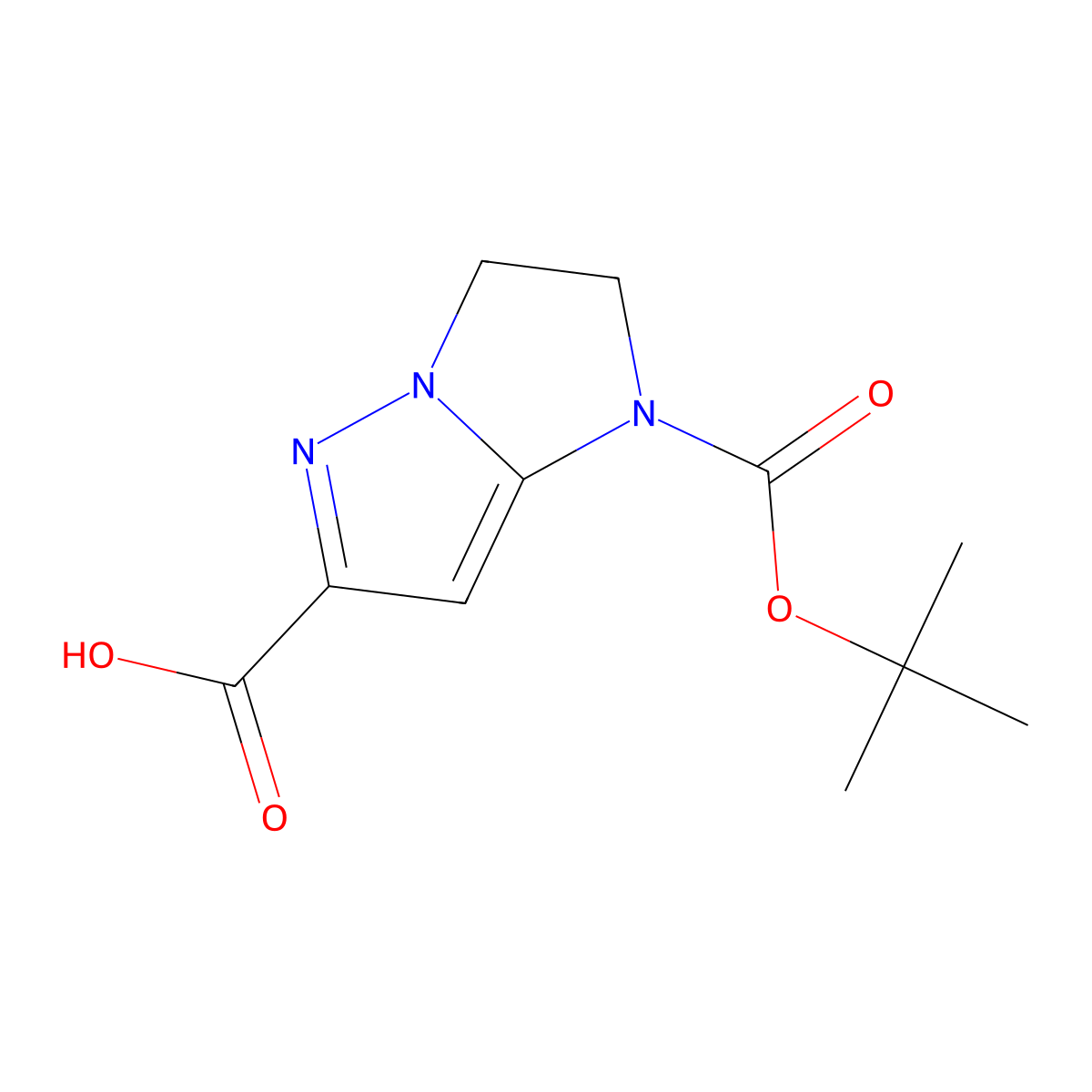 1-(Tert-butoxycarbonyl)-2,3-dihydro-1H-imidazo[1,2-B]pyrazole-6-carboxylic acid molecular structure, CAS 1200497-71-7
