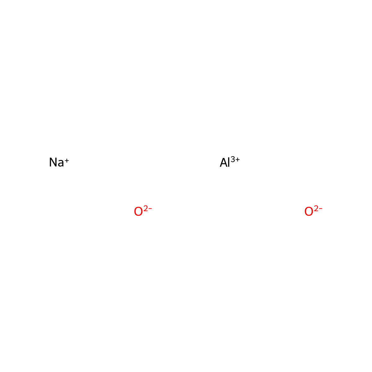 Aluminum sodium oxide (Al11NaO17) molecular structure, CAS 12005-48-0