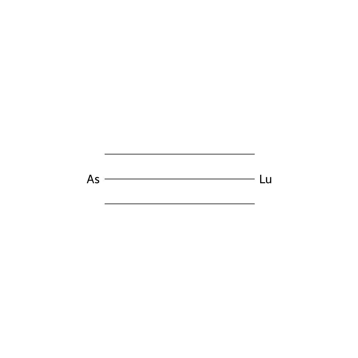 Lutetium arsenide (LuAs) molecular structure, CAS 12005-94-6