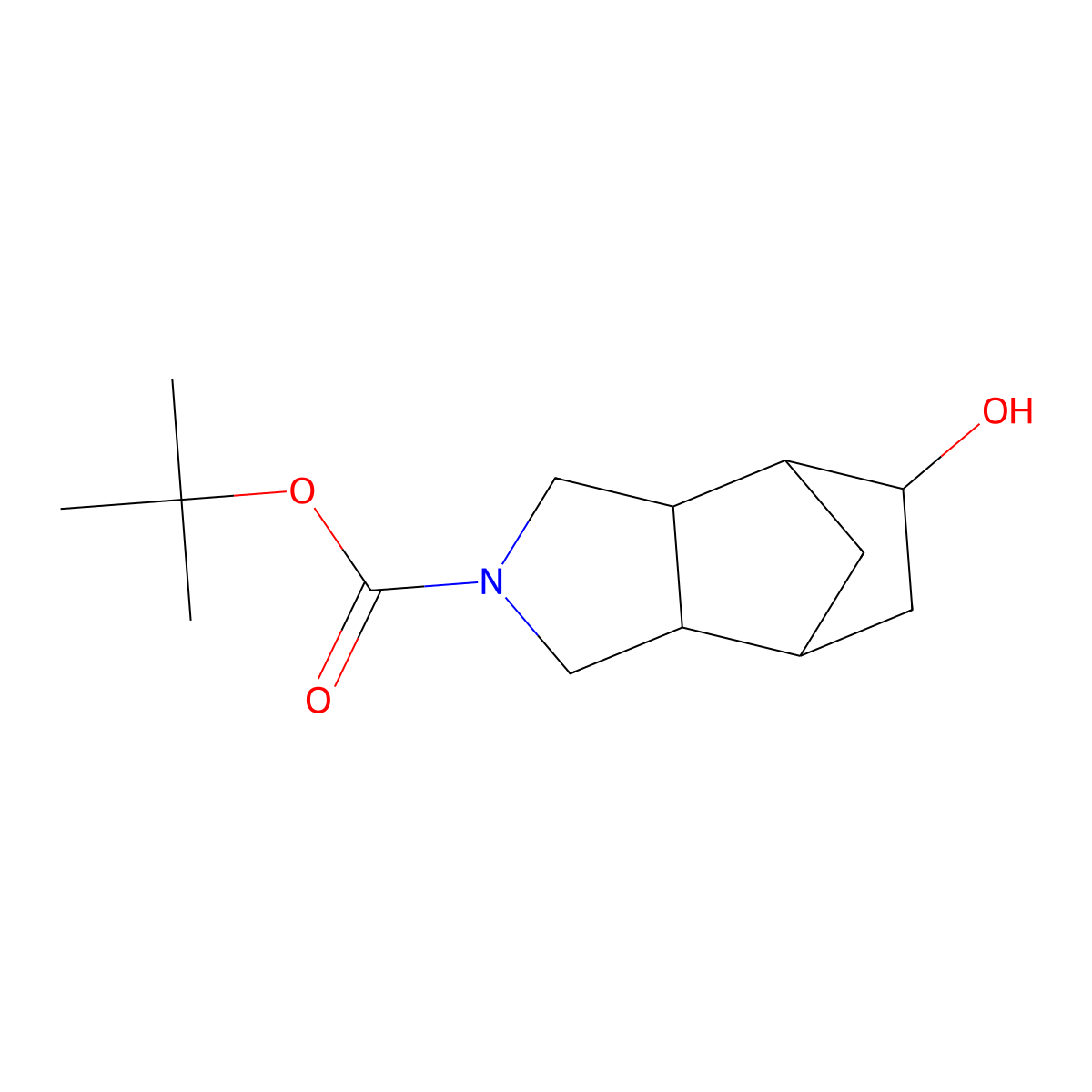 tert-Butyl (3aR,4S,5R,7S,7aR)-rel-5-hydroxyoctahydro-2H-4,7-methanoisoindole-2-carboxylate molecular structure, CAS 1200508-78-6