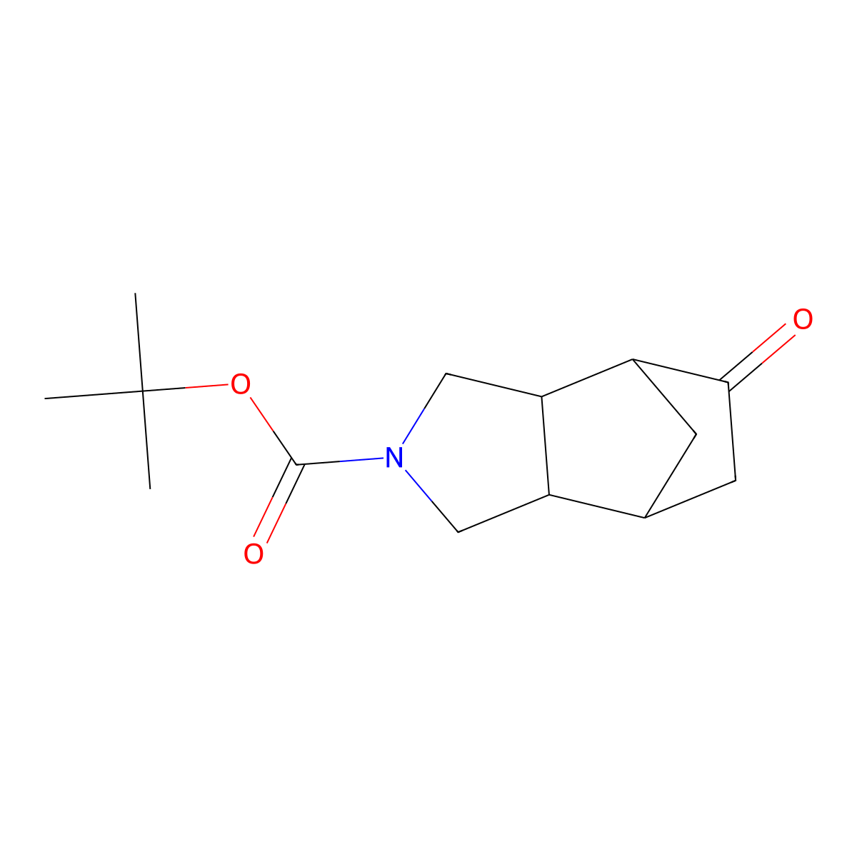 rac-tert-butyl (1R,2S,6S,7R)-8-oxo-4-azatricyclo[5.2.1.0,2,6]decane-4-carboxylate molecular structure, CAS 1200508-80-0